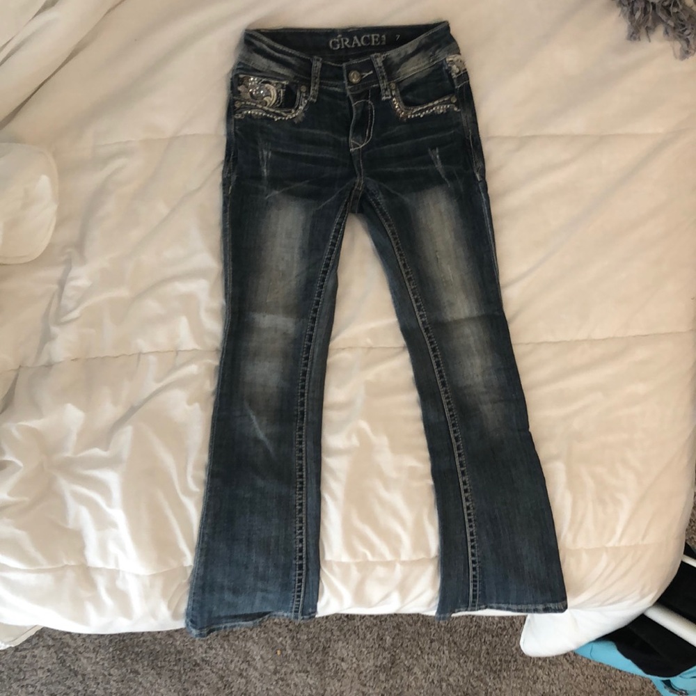 Girls bell bottom jeans